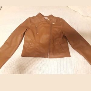 Womens faux leather jacket L!